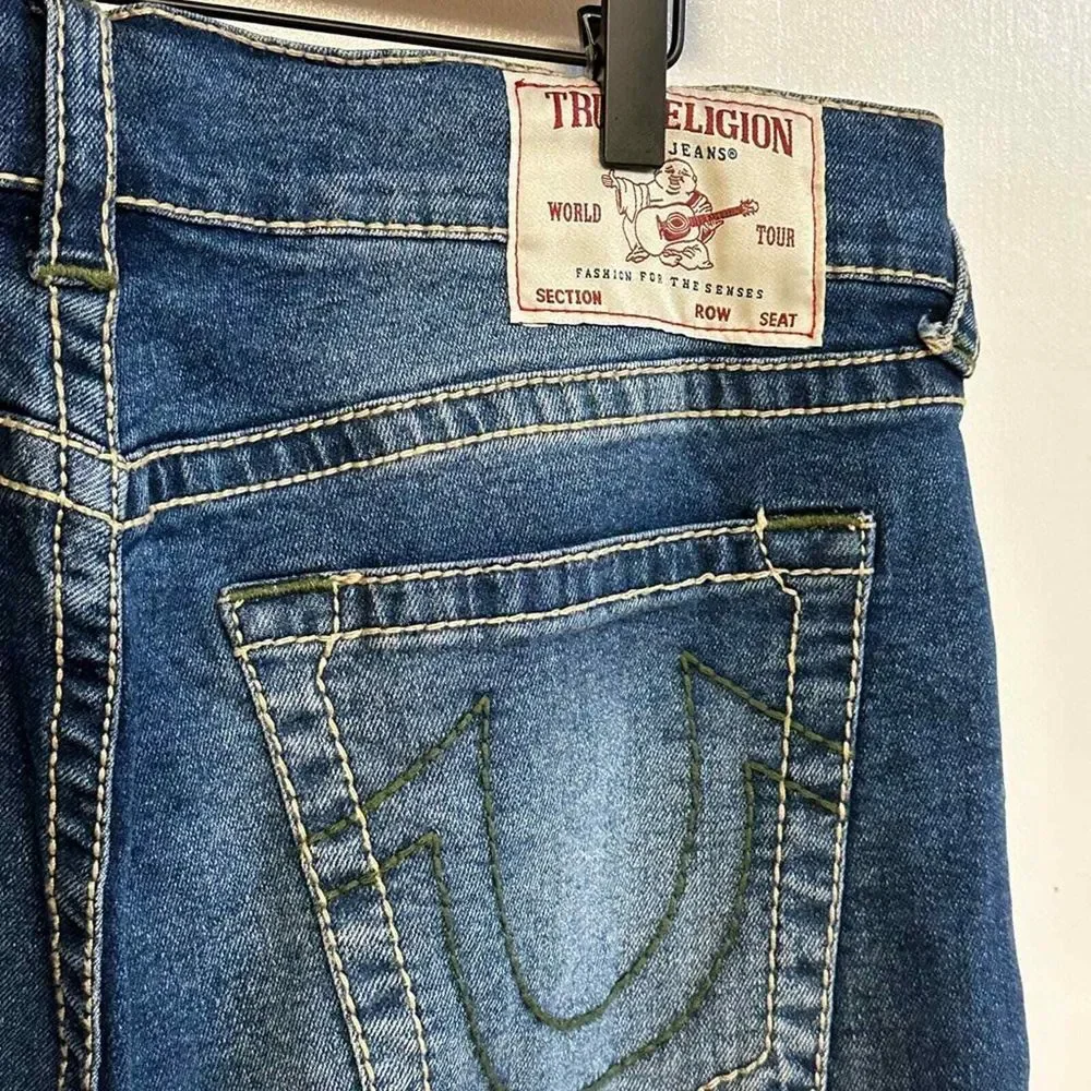 True Religion Ricky Big T Relaxed Straight‎ Jean Size 36 Inseams 34 NWT $199
